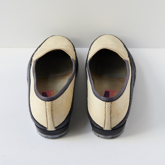80s - SUSAN BENNIS - WARREN EDWARDS - Loafer - Men\'s - 10 - WHT - Snake main image 4